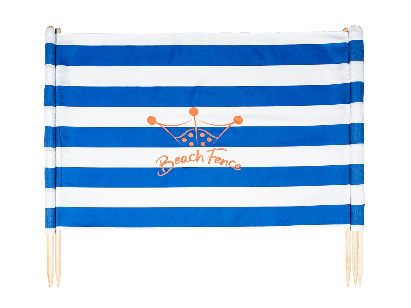 BEACH FENCE - Classic Nautical - 20 ft Beach Windscreen with Mallet & Carry Bag