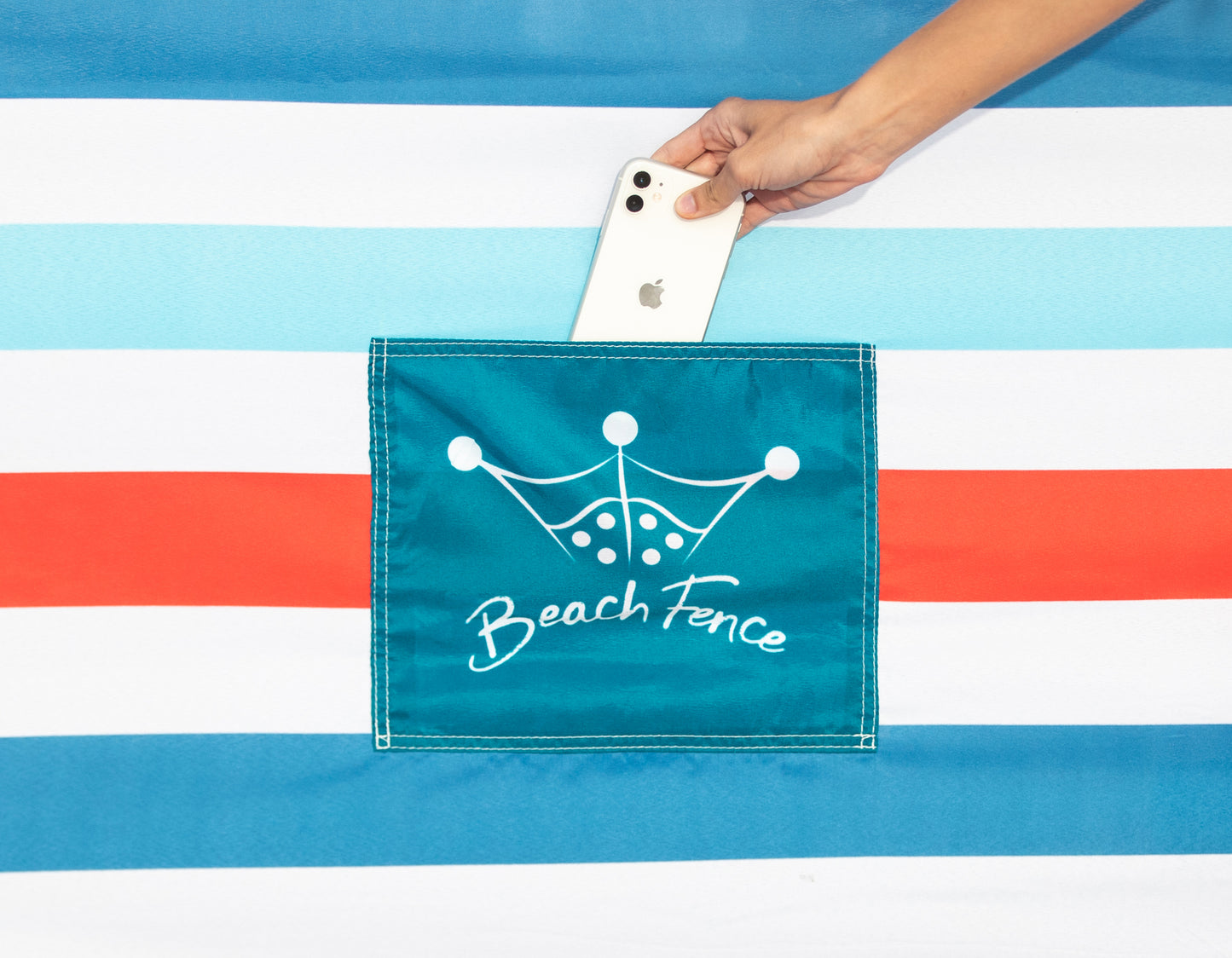 ROYAL RED - 20 ft Beach Windscreen, Rubber Mallet and Carry Bag Included
